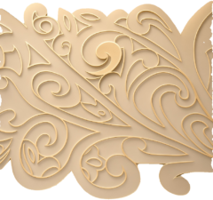 Decoro ornamentale a volute, modello per design e prototipazione